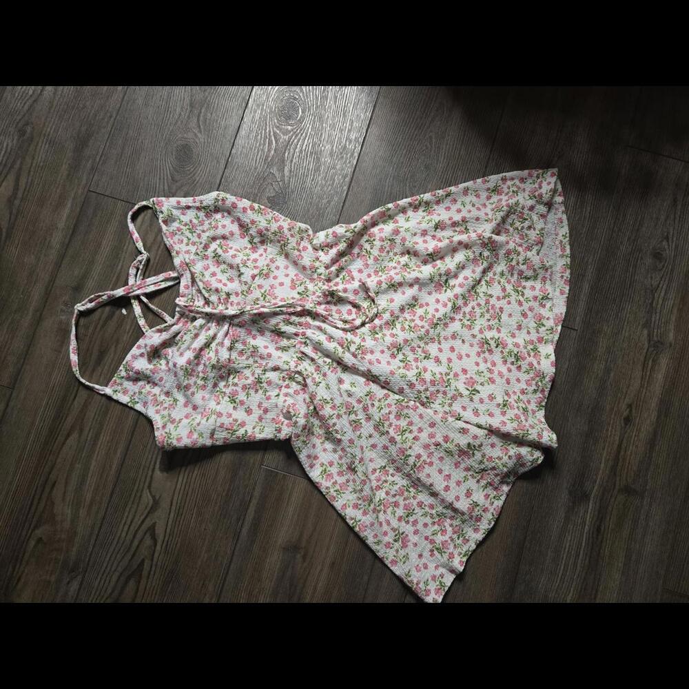 Floral shorts romper